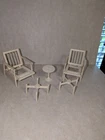 Vintage 1963 Barbie Doll Go Together 2-Chairs & 2- Ottomans & Side Table