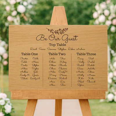 Tischplan Hochzeit aus Holz, Sitzplan Hochzeitsschild, Sitzplan, rustikal Boho