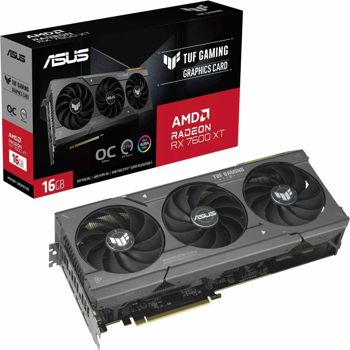 中古品】ASUS Radeon RX 7600 OC 8GB DUAL ASUS Radeon RX 7600 Dual