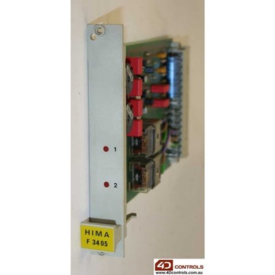 Hima F3405 Relay Amplifier 4 Channel Fail-Safe PLC Board, Used