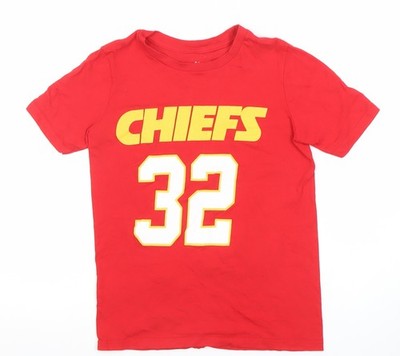 NFL Jungen T-Shirt rot Kansas City Chiefs Größe S American Football Sport Tee