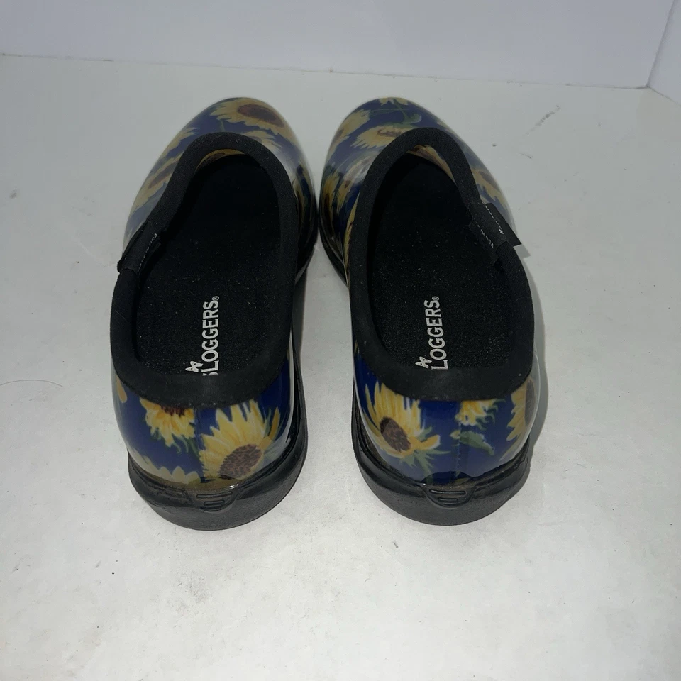 Sloggers Women’s Waterproof Gardening Shoes Navy Blue & Sunflowers Size 10 USA - Image 3 of 4