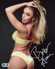 Hot Sexy Britney Amber Signed 8x10 Photo Adult Star Authentic Autograph Beckett