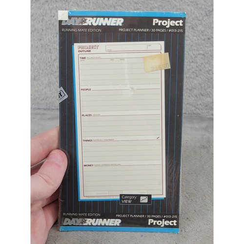 Vintage Day Runner Running Mate Project Planner 30 Pages Refill 013-215 1986