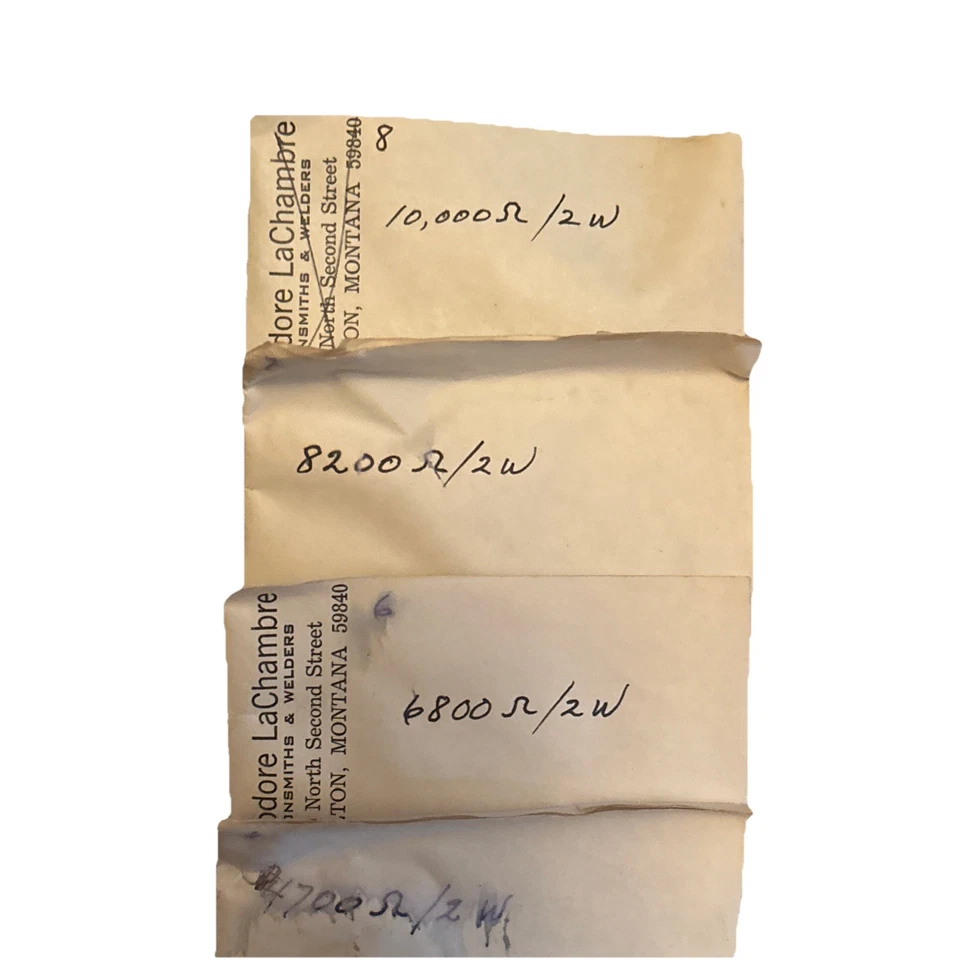 Lote grande de resistencias de carbono vintage tamaños surtidos Foto 3 de 4