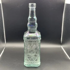 Iridescent Glass Bottle Decorative Display Barware Whiskey Bottle Shape
