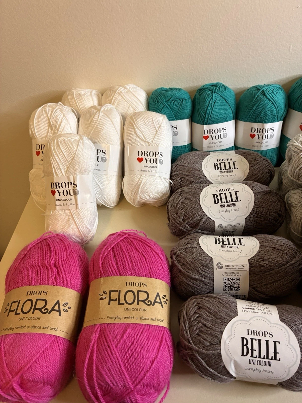 LOT OF 44 Drops Yarn Assorted Cotton Saffron image 4
