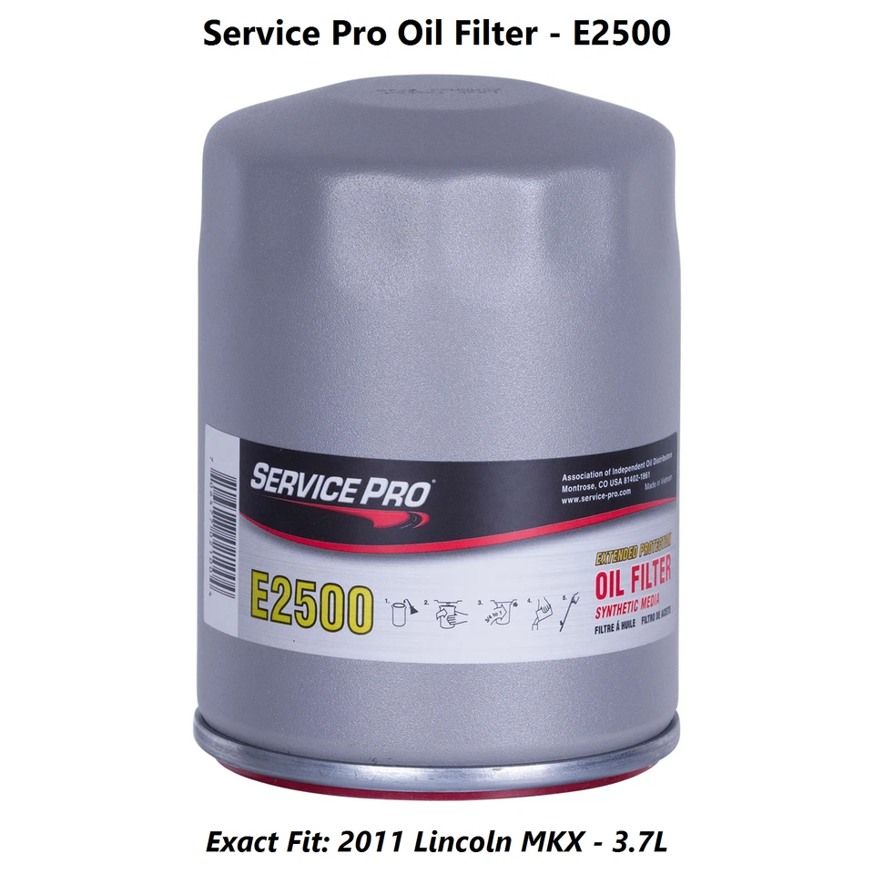 2011 Lincoln MKX 3.7L Complete Air, Oil & Cabin Filter Kit (5W-20) Foto 3 de 4