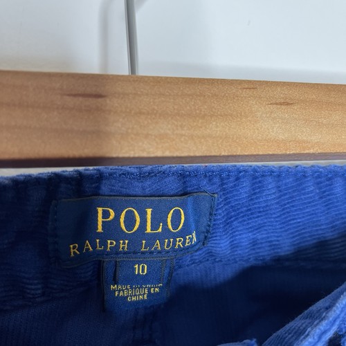 Polo Ralph Lauren Boys Corduroy Pants Blue Size 10 Straight Leg Preppy Academia - Picture 4 of 7