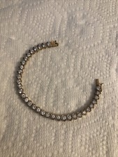 Ross Simons Sterling Cz Crystal  Tennis Brace...