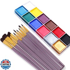 Face Paint Kit, Painting Palette with Brushes Body Paint Face Makeup Safe and