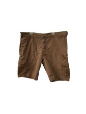 Dickies Men's Relaxed Fit Brown Cargo Shorts Size 40 Flat Front Workwear