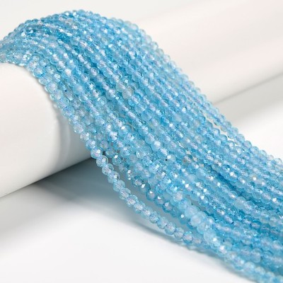 Natural Topaz Faceted Rondelle Beads Size 3x4mm 15.5'' Strand