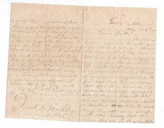 CONFEDERATE CIVIL WAR LETTER 56th NC Vols Advancing on Yankees NEW BERNE !