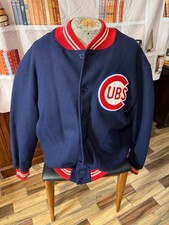 MLB Chicago Cubs 100 Wool Jacket Size 60 4XL Red  Blue Mitchell  Ness