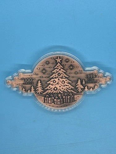100 Grams  Copper “and To All A Good Night” Christmas Holiday bullion