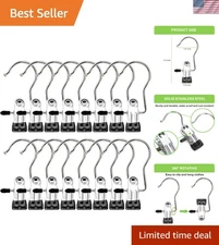 Boot Hangers Clips, 16 Pack Laundry Hooks Hanging Clips Clothes Pins Closet Hang