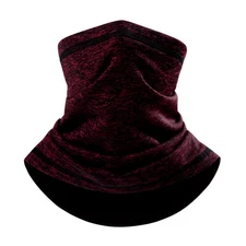 Winter Adjustable Fleece Neck Warmer Gaiter Ski Face Mask Scarf for Cold Weather