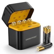 8PCS 1.5V 1300mWh AAA Rechargeable Lithium-ion Battery With Fast Charging Box