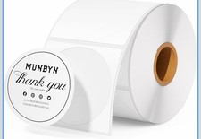 MUNBYN 2 Inch Circle Thermal Sticker Labels, Self-Adhesive round Direct Thermal