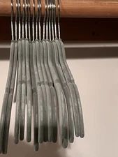 30 Grey Gray felt Non-Slip Velvet Clothes Hangers Standard Size Ultra Slim