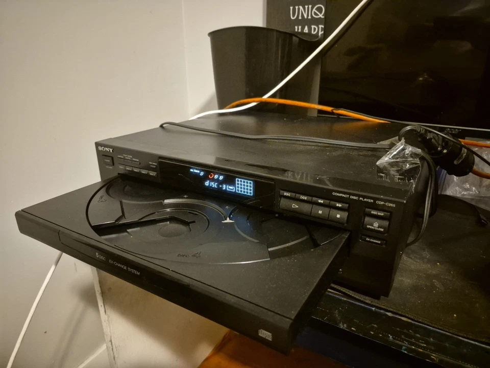 Sony CDP-C265 5 Disc CD Carousel Changer Player No Remote Tested - Image 4 of 4