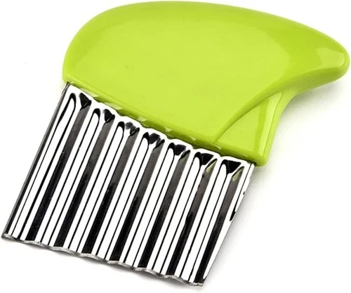 Crinkle Cutter Stainless Steel Potato Carrot Chip Vegetable Crinkle Wavy Chopper - Picture 1 of 4