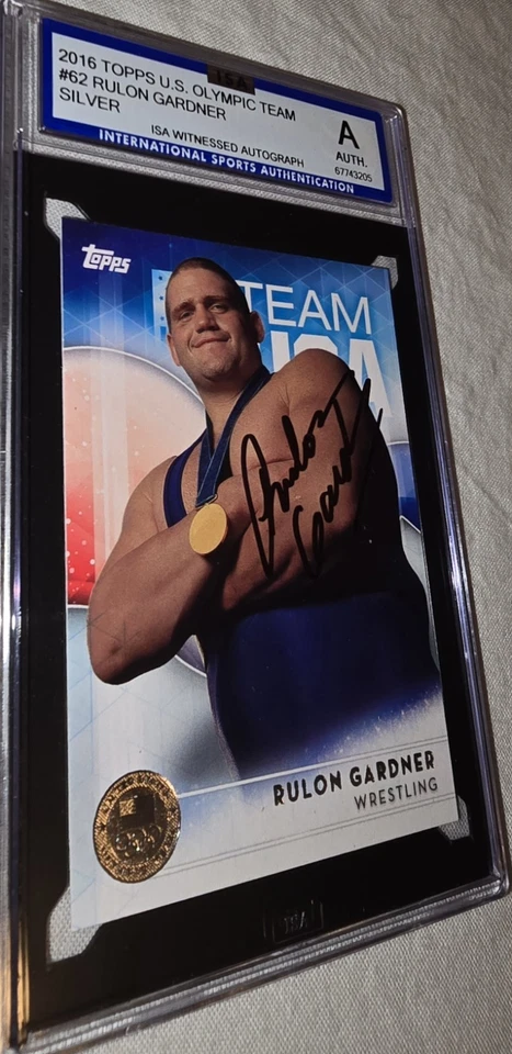Rulon Gardner Autograph Signed 2016 Topps USA Olympics #62 AUTO ISA Authentic - Image 2 of 4