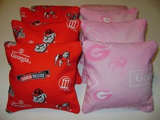 8 CORNHOLE GEORGIA BULLDOGS BEAN BAG CORN HOLE TAILGATE TOSS BAGGO RPI