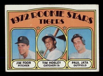 1972 TOPPS #257 JIM FOOR, TIM HOSLEY, PAUL JATA ROOKIE RC DETROIT TIGERS