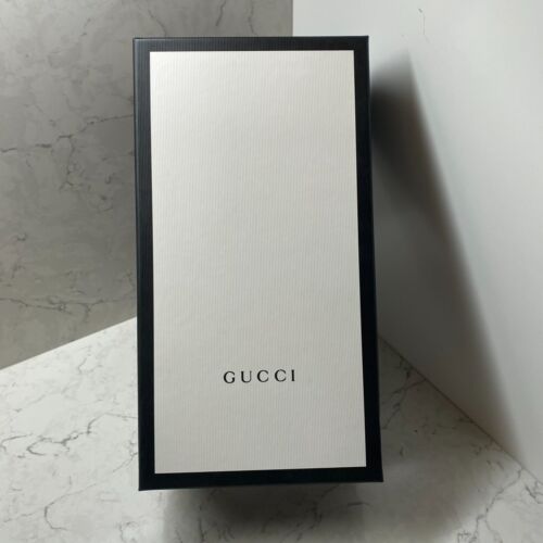 GUCCI White Black Cardboard Rectangle Shoes Empty Box L 12.5" x W 6.5" x H 4.2" - Afbeelding 1 van 13