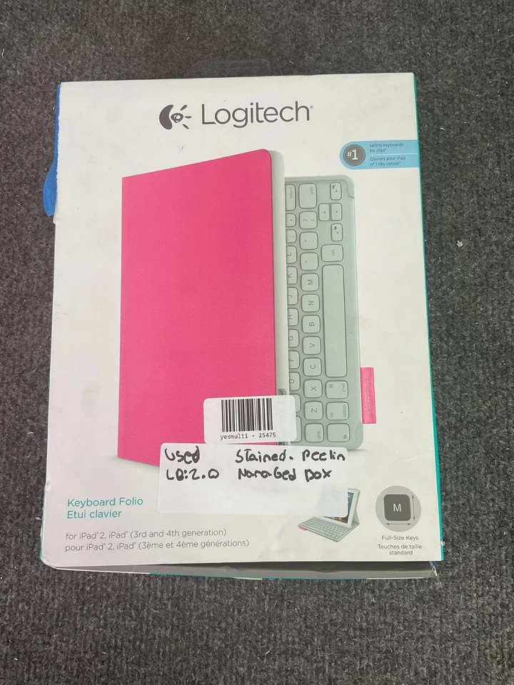 Logitech Keyboard Folio 📱 For iPad 2 3rd 4th Gen 920-005445 Bluetooth - Image 2 of 4