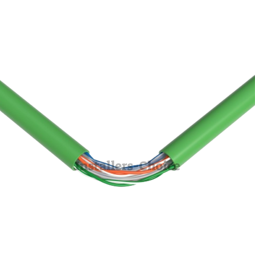 Cable Cat6 500 pies UTP red LAN verde sólido CMR cable elevador RJ45 a granel 23 AWG - Imagen 9 de 9
