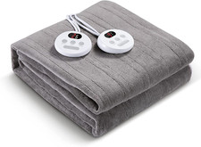 Queen Size Heated Mattress Pad Heating Mattress Cover Electric Bed Warmer Grey