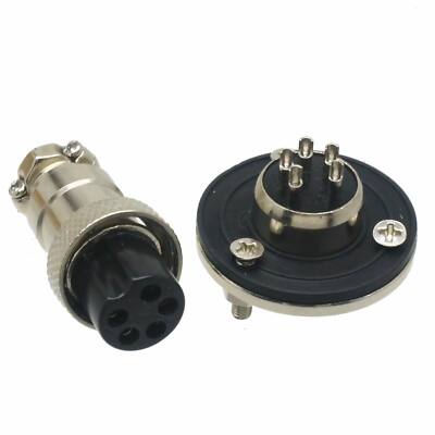 Power supply signal aviation plug M/F Connector M16 16mm 6Pin Flange panel cable