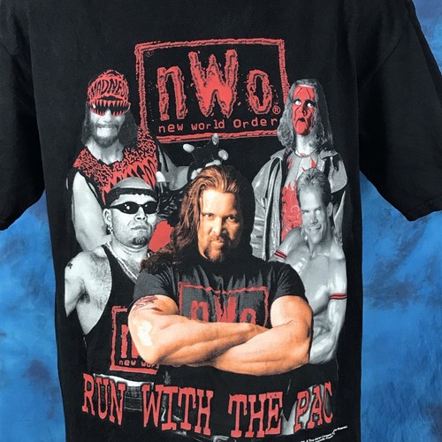 Vtg 90s NWO WRESTLING WOLFPAC T-Shirt L wcw macho