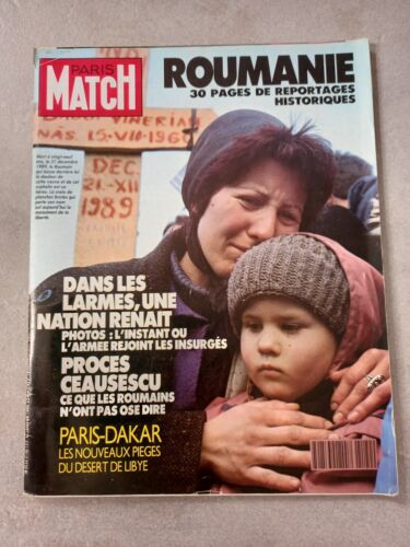 PARIS MATCH n°2120 11 janvier 1990 Gorbatchev procès Ceausescu Paris Dakar L36 - Afbeelding 1 van 1