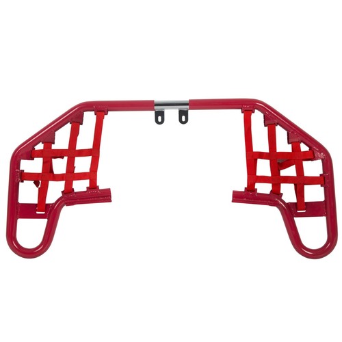 For Yamaha Warrior 350 YFM350X 1987-2004 Aluminum Nerf Bars Red bar Red nets - Picture 10 of 11