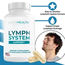 Lymphatic Supplement Reduces Swelling Support Lymphatic 60 Capsule Immune System