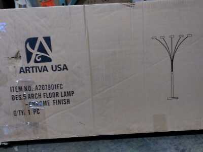 88 In Micah Modern Chrome Arched Floor Lamp With Dimmer By Artiva 813261011872 Micah Modern Chrome Arched Floor Lamp, Micah Arched Floor Lamp