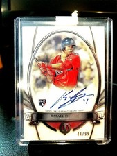 2018 RAFAEL DEVERS #44/99 TOPPS TRIBUTE ROOKIE AUTO ON CARD  #TTM-RD PRISTINE.