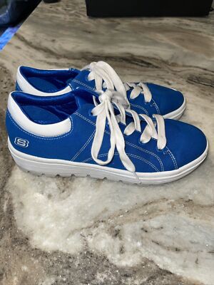 SKECHERS 74100 BRING IT BACK BLUE Street Cleat shoes sneakers women's size  EUC