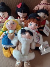 Disney Small World Plush Bean Bag Set of 6 New w/Tags Alaska Mexico Japan  