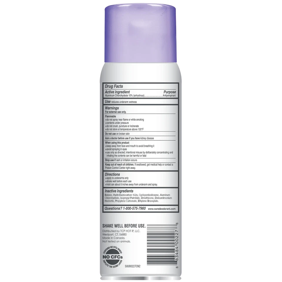 PACK de 3 desodorantes antitranspirantes sin perfume en aerosol Sure, 6 oz Foto 3 de 4