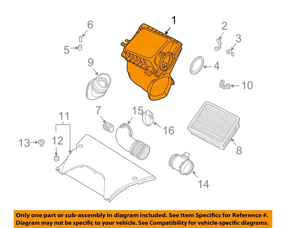 Conjunto de limpador de ar usado serve: 2005 BMW X5 4.4 grau A - Imagem 3 de 4