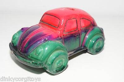 LEADLESS WICK ITALY CANDLE VW VOLKSWAGEN BEETLE KAFER RED GREEN NEVER USED