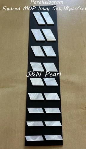 18pcs Figured Mother of Pearl Parallelogram Inlay Set Gibson Electric Guitars