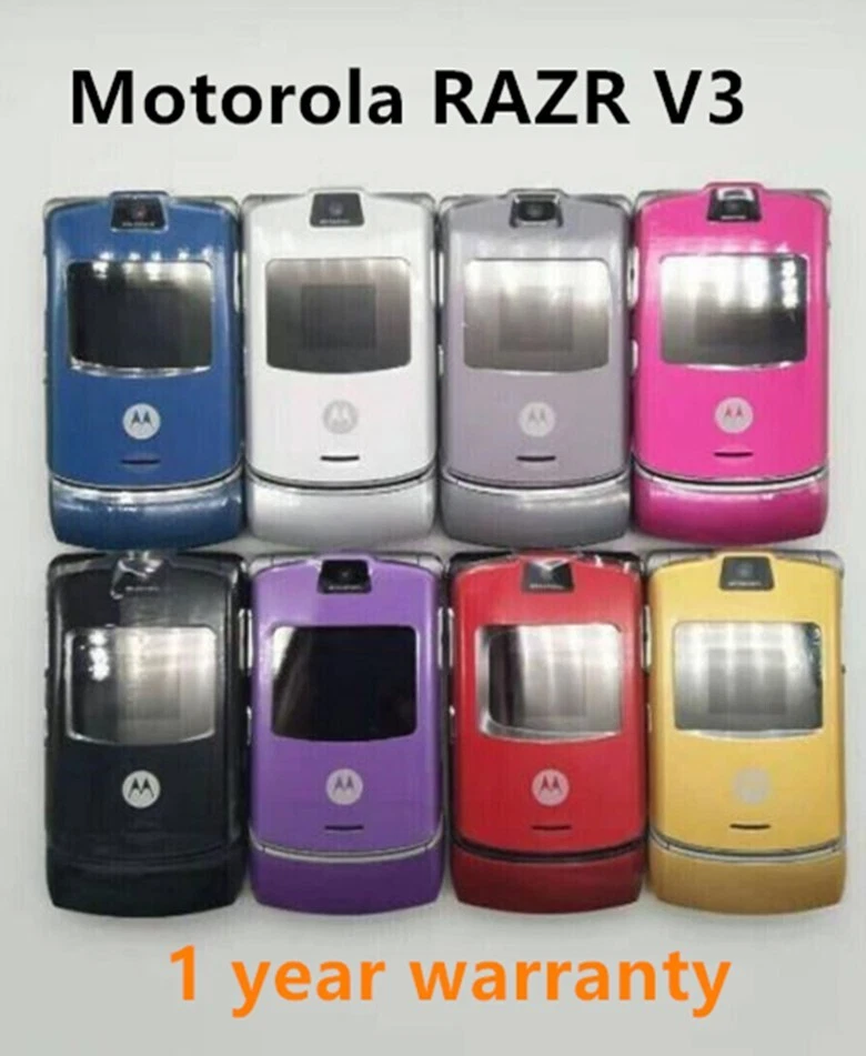 Original Motorola RAZR V3 2G Flip GSM Unlocked Bluetooth MP4 video Mobile Phone - Image 3 of 4