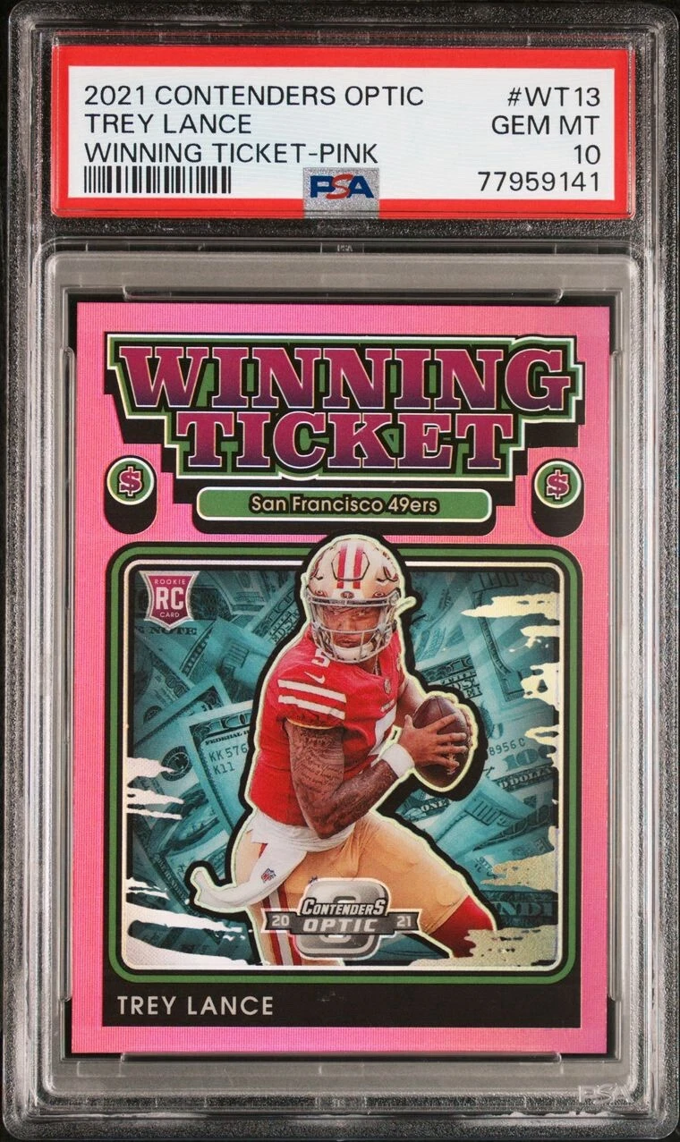 Trey Lance Panini Contenders Optic Winning Tickets #WT13 Pink