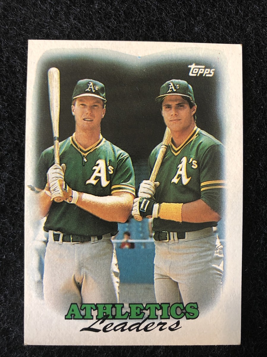■MLB Mark McGwire Jose Canseco Athletics 1988 Topps Jose Canseco/ Mark McGwire Oakland Athletics #759 Bash